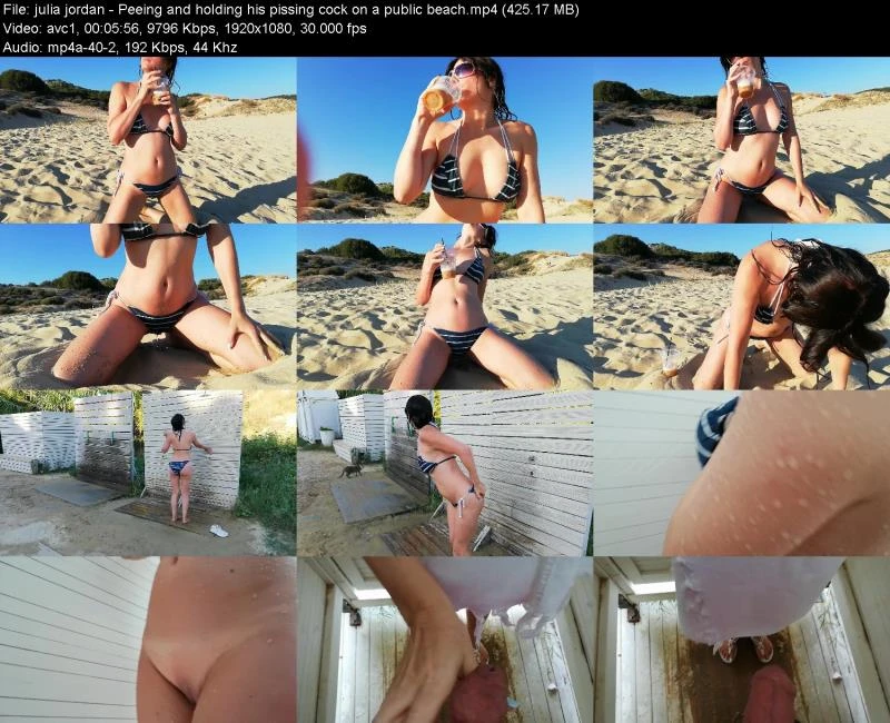 Peeing And Holding His Pissing Cock On A Public Beach (Рeeing, Peeing Lesbians) - Julia Jordan (2023 | HD)