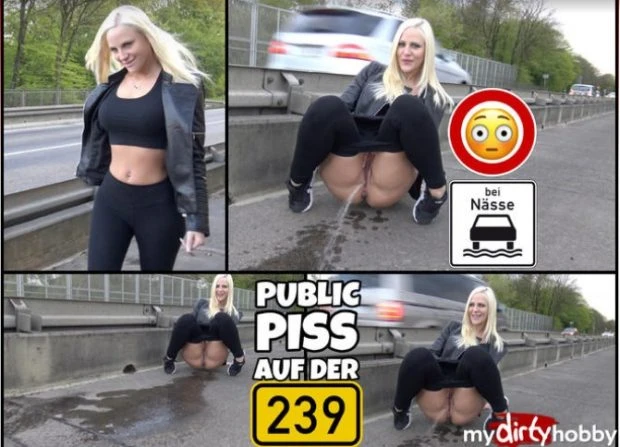 Public Piss Right On The Main Road (Pissing In Action, Squirting) - Lara (2023 | HD)