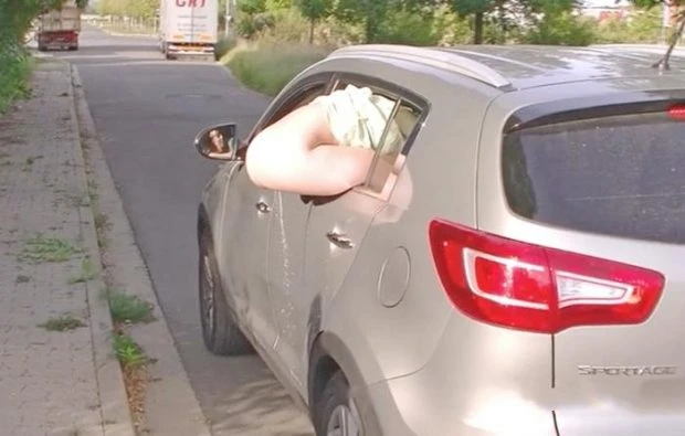 Pissing Out Off The Car Window (Public, Full Nude) - Amita (2023 | HD)