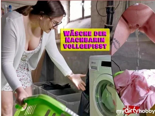 Pissing Laundry Of The Neighbor (Pissing In Glass, Pissing) - Hollybanks (2023 | FullHD)