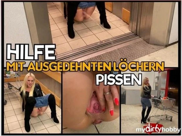 Pissfontäne From The Elevator In The Mall (Vomiting, Piss In Ass) - Devil-Sophie (2023 | FullHD)