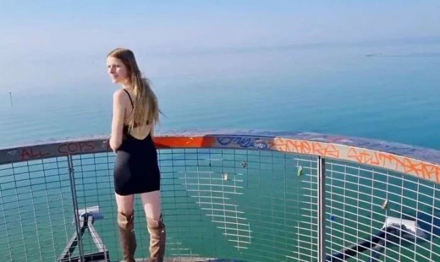 Pee on the observation tower on Lake Constance (Lingerie, Pleasure Urine) - HaneyNanny (2023 | FullHD)